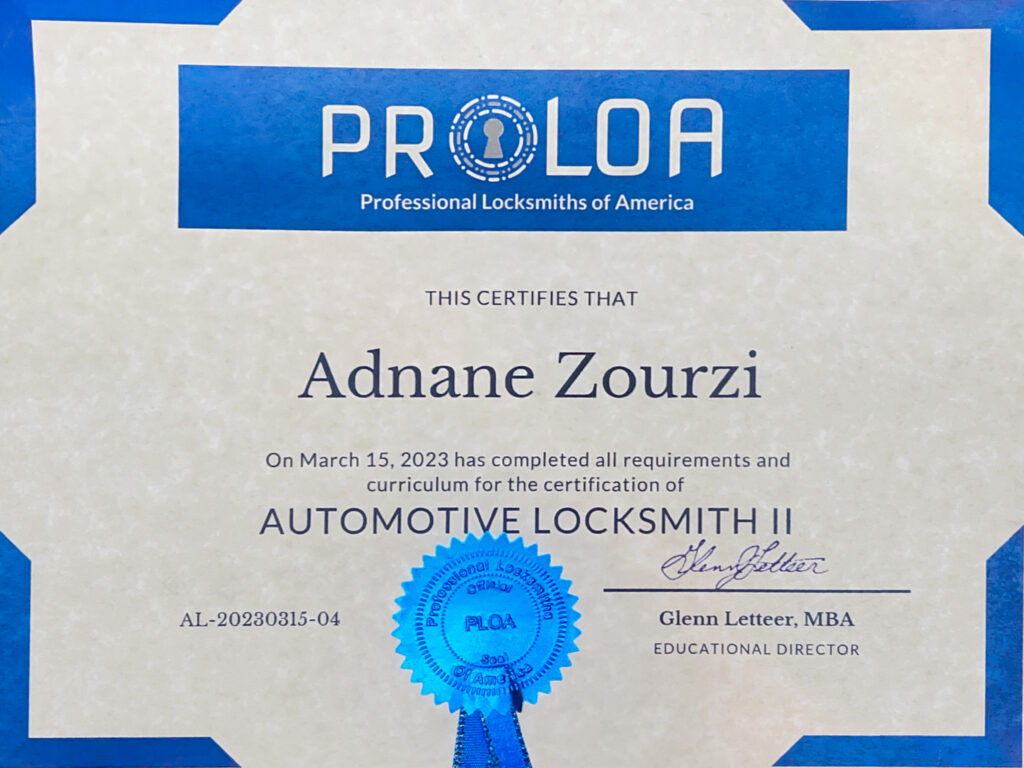 locksmith certification 1